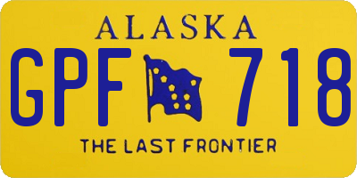 AK license plate GPF718