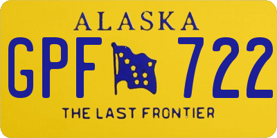 AK license plate GPF722