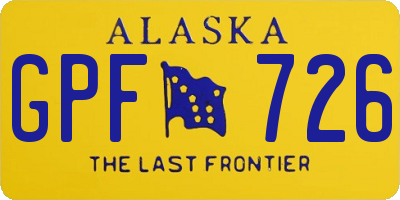 AK license plate GPF726