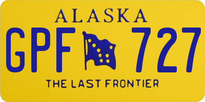 AK license plate GPF727