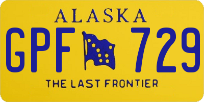AK license plate GPF729