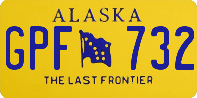 AK license plate GPF732