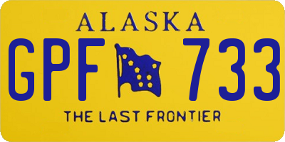 AK license plate GPF733