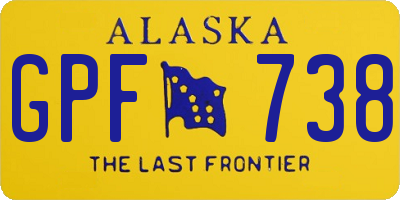 AK license plate GPF738