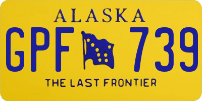 AK license plate GPF739