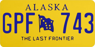 AK license plate GPF743