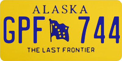AK license plate GPF744