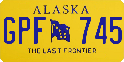 AK license plate GPF745