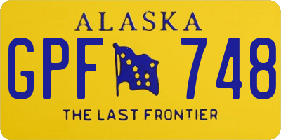 AK license plate GPF748
