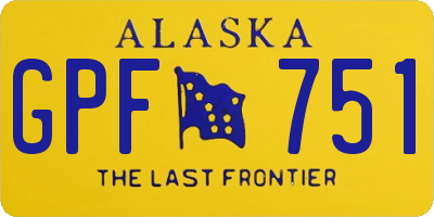 AK license plate GPF751
