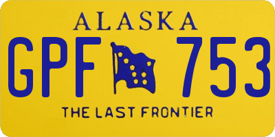 AK license plate GPF753