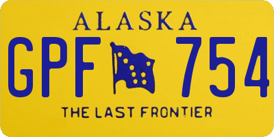 AK license plate GPF754