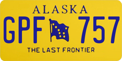 AK license plate GPF757