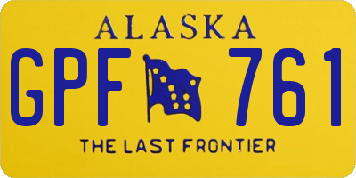 AK license plate GPF761