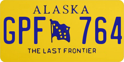 AK license plate GPF764