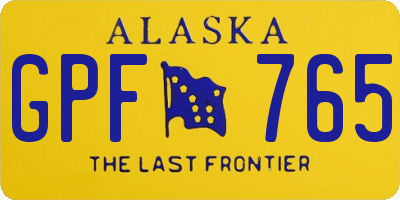 AK license plate GPF765