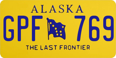 AK license plate GPF769