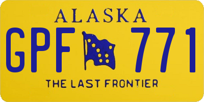 AK license plate GPF771