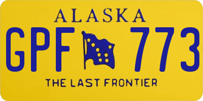 AK license plate GPF773