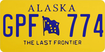 AK license plate GPF774