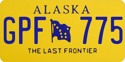 AK license plate GPF775