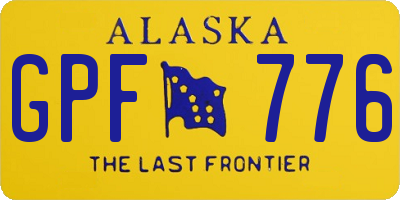 AK license plate GPF776