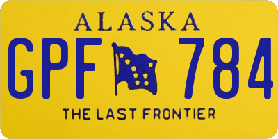 AK license plate GPF784