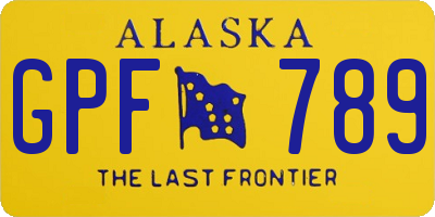 AK license plate GPF789