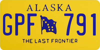 AK license plate GPF791
