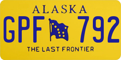 AK license plate GPF792