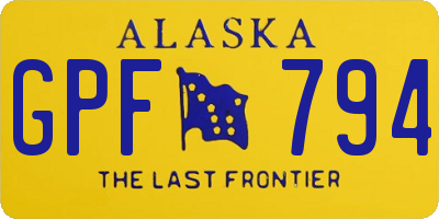 AK license plate GPF794