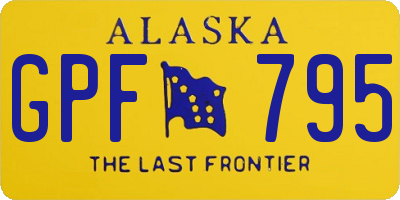 AK license plate GPF795