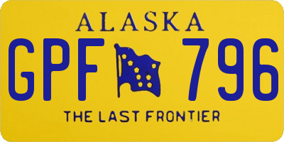 AK license plate GPF796
