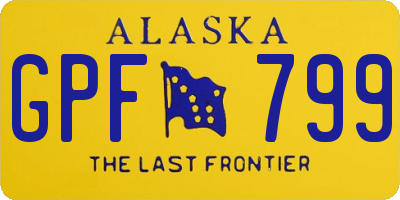 AK license plate GPF799