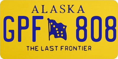 AK license plate GPF808