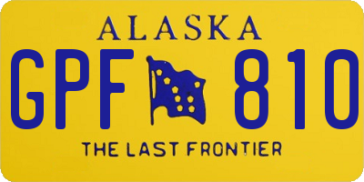 AK license plate GPF810