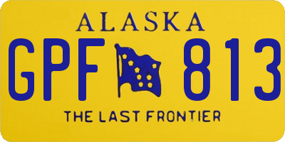 AK license plate GPF813