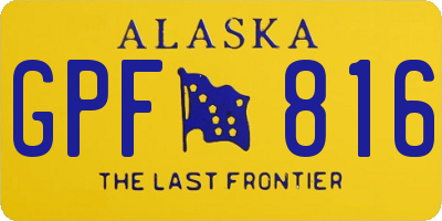AK license plate GPF816