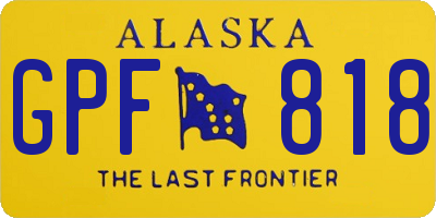 AK license plate GPF818