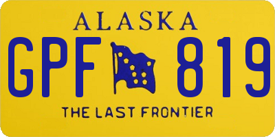 AK license plate GPF819