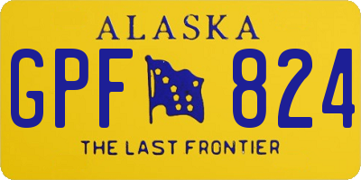 AK license plate GPF824