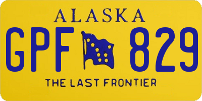 AK license plate GPF829