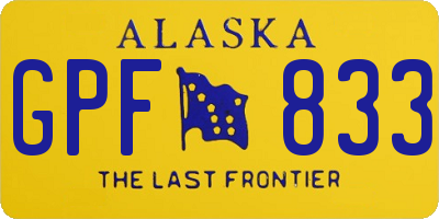 AK license plate GPF833