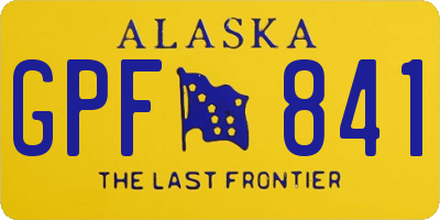 AK license plate GPF841
