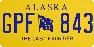 AK license plate GPF843