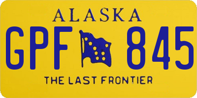 AK license plate GPF845