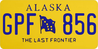 AK license plate GPF856