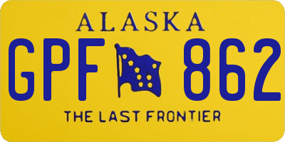AK license plate GPF862