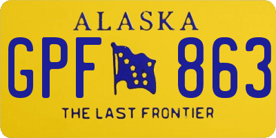 AK license plate GPF863
