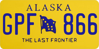 AK license plate GPF866